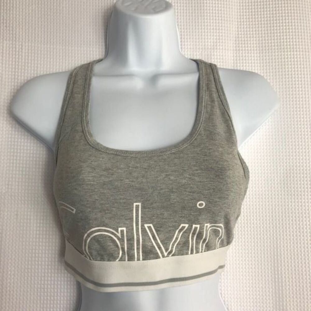 Calvin Klein gray Sports bra size S…..0163